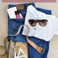 head to toe: my spring uniform of the perfect tee, sandals, and a delicate gold necklace I adore