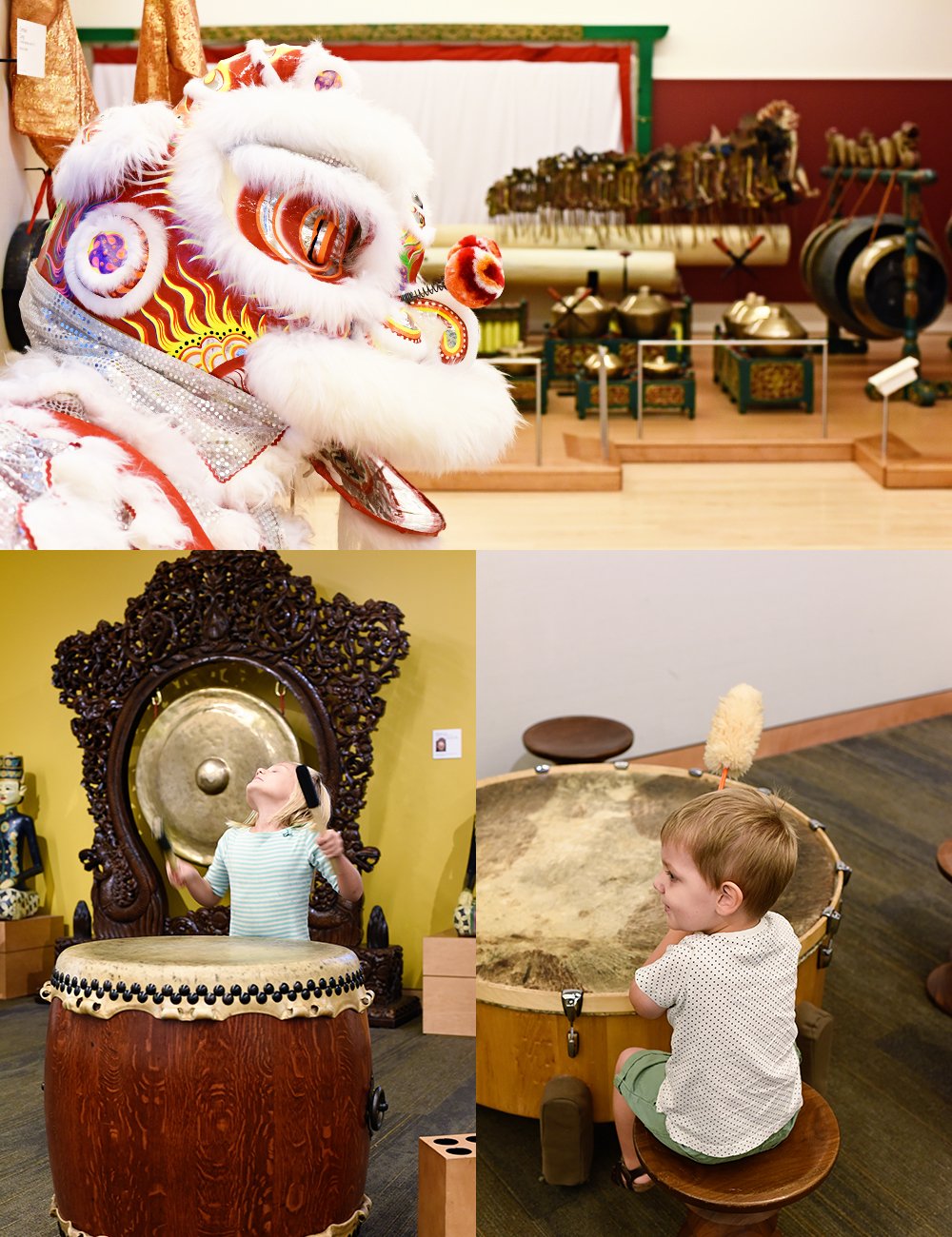 Guide to visiting the MIM (Musical Instrument Museum) in Scottsdale, Arizona: regalia and instruments to look at and some to play as well!